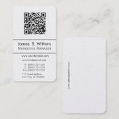 TechieのモダンなミニマリストQRコード写真/ロゴ 名刺 (正面/裏面)