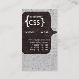TechieモダンなCSSのコンピュータ・ソフトウェアの開発者 名刺