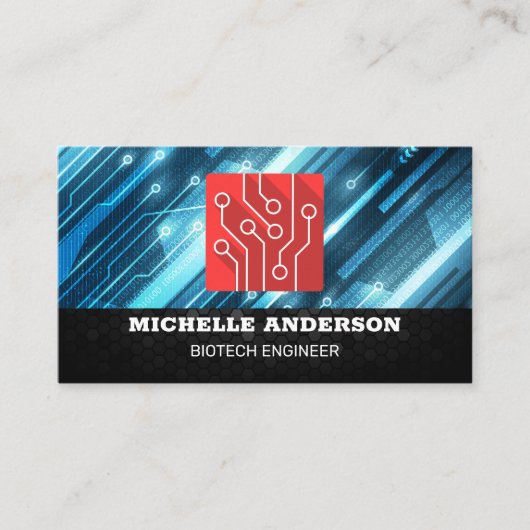 Techieロゴ |回路モジュール 名刺 (正面)