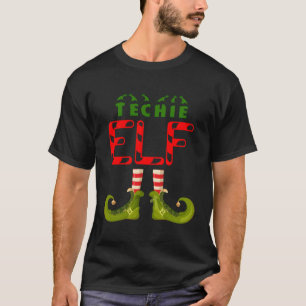 Techie小妖精や小人おもしろいグループマッチング家族パジャマ Tシャツ