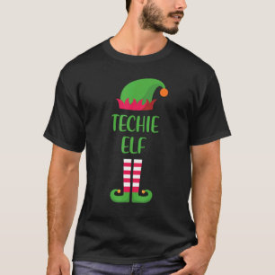 Techie小妖精や小人クリスマスファミリーマッチンググループクリスマス Tシャツ