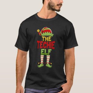 Techie小妖精や小人ファミリーマッチンググループクリスマスパジャマ Tシャツ