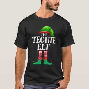 Techie小妖精や小人マッチングファミリーグループクリスマスパーティーP Tシャツ