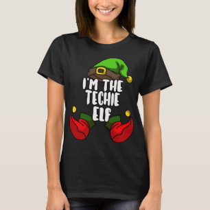 Techie小妖精や小人マッチングファミリーグループクリスマスパーティーP Tシャツ