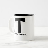 Techie Computer Information Technologyを無効にします。 ツートーンマグカップ (正面左)