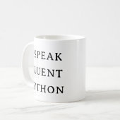 Techie Python Mug - I 話 Fluent Python Gift コーヒーマグカップ (正面左)