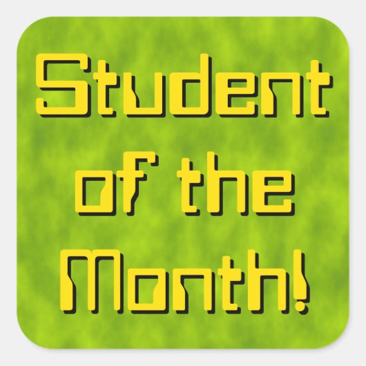 Techie「Student of the Month!」 シール (正面)