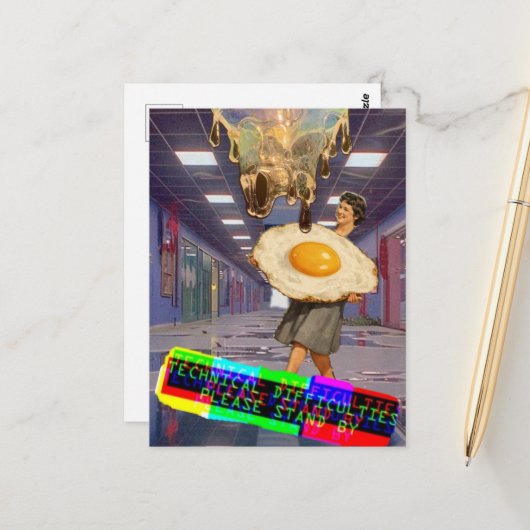 Techincal Difficulties Please Stand By Collage ポストカード (正面/裏面インサイチュ)