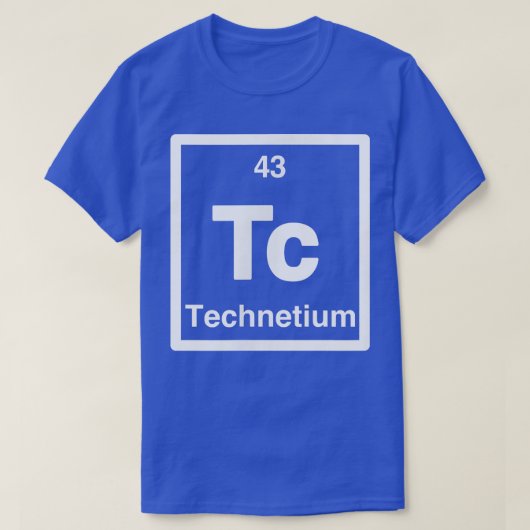 Technetium - Tc - Periodic Table of Elements - Sci Tシャツ (デザイン正面)