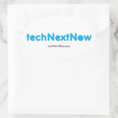 techNextNowスタンプ 楕円形シール (バッグ)