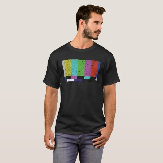Technical Analog No Signal Screen Retro Television Tシャツ (正面フル)