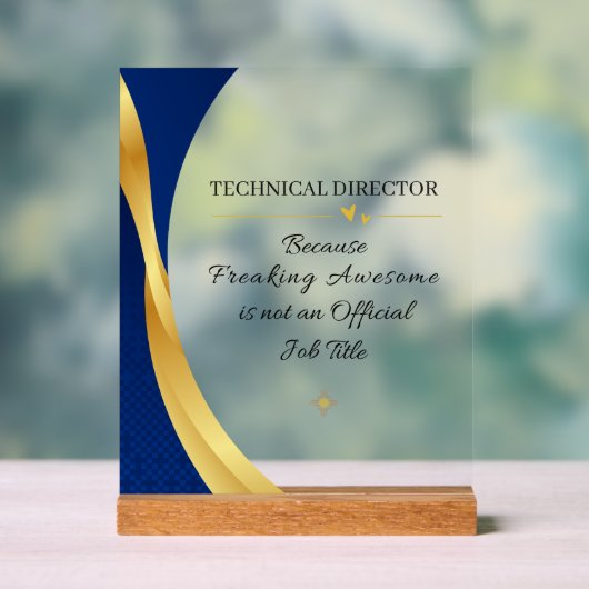 Technical Director Office Quote Acrylic Sign アクリルサイン (ニュートラル)