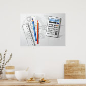 Technical Drawing Office Supplies ポスター (キッチン)