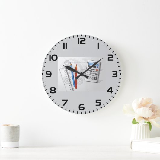 Technical Drawing Office Supplies ラージ壁時計 (ホーム)