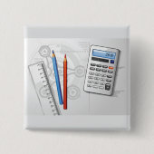 Technical Drawing Office Supplies 缶バッジ (正面)