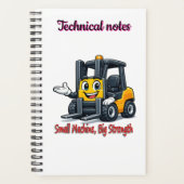 Technical Notes Forklift Cartoon Mascot Notebook プランナー手帳 (正面)