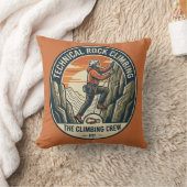 Technical Rock Climbing Throw Pillow クッション (ブランケット)
