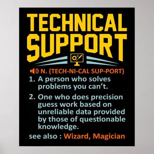 Technical Support Definition Computer IT ポスター (正面)