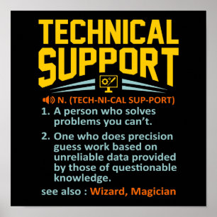 Technical Support Definition Computer IT ポスター