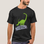Technically I'm Vegetarian cute vegan dinosaur her Tシャツ (正面)
