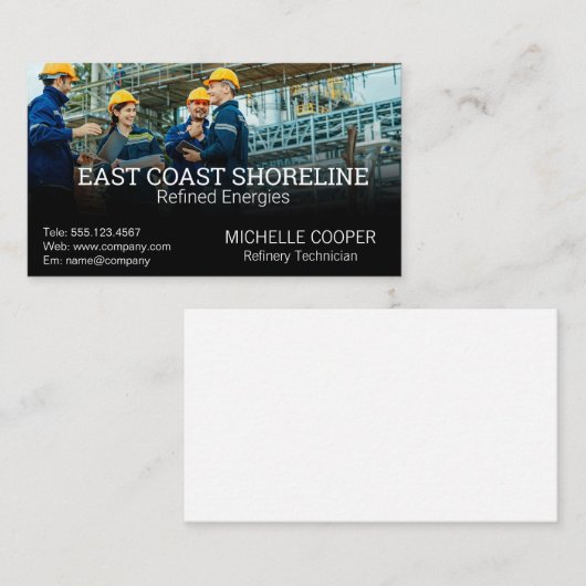 Technician Engineers | Oil Refinery 名刺 (正面/裏面)