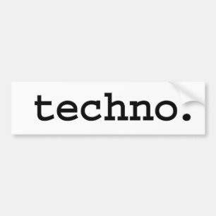 techno. バンパーステッカー