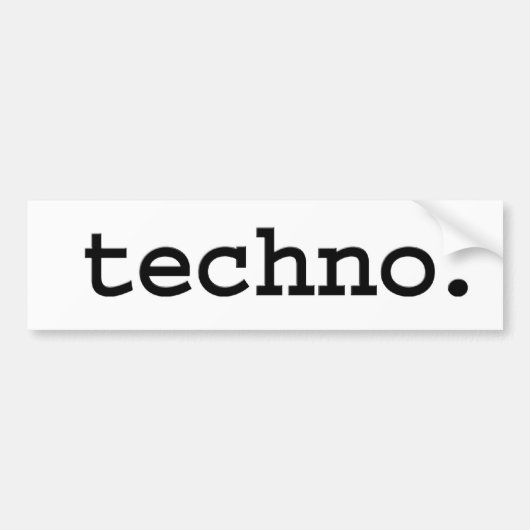 techno. バンパーステッカー (正面)
