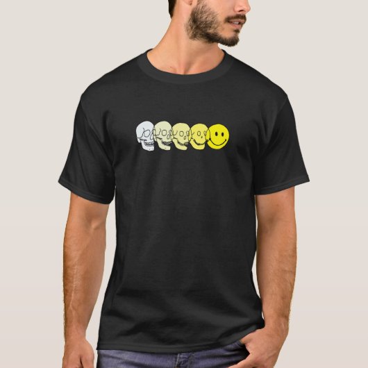 Techno Evolution Acid House Smile Techno DJ Music  Tシャツ (正面)