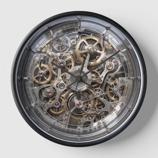 Techno geek quartz clock DIY 壁時計 (正面)