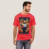 Techno Grid Armored Fighter Graphic Tシャツ (正面フル)