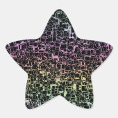 techno rainbo : 星シール (正面)