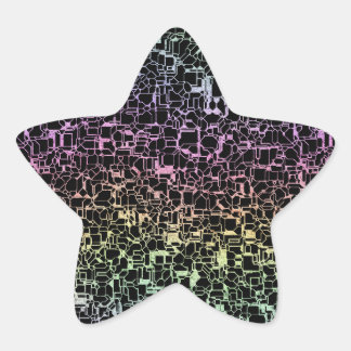 techno rainbo : 星シール