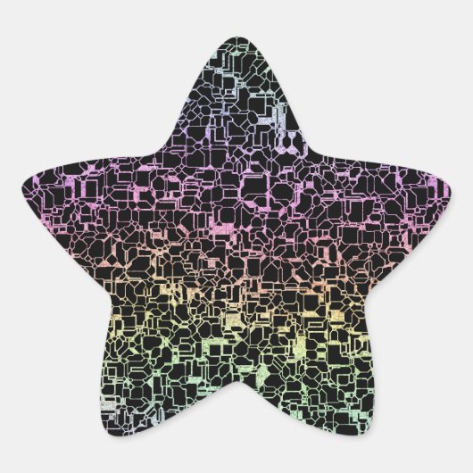 techno rainbo : 星シール (正面)