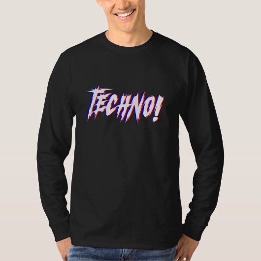 Techno Rave Clubbing Party Outfit House Dubstep Ha Tシャツ (正面)