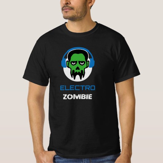 Techno Zombie DJ Rave Electro Tシャツ (正面)