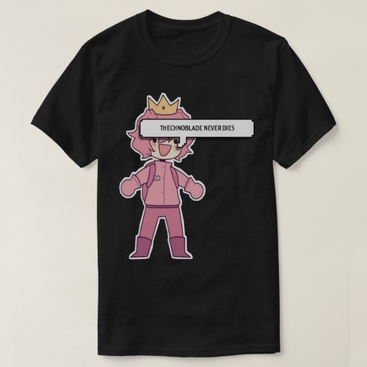 Technoblade Never Dies S Tシャツ (デザイン正面)