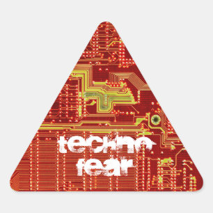 Technofearの警告のステッカー 三角形シール