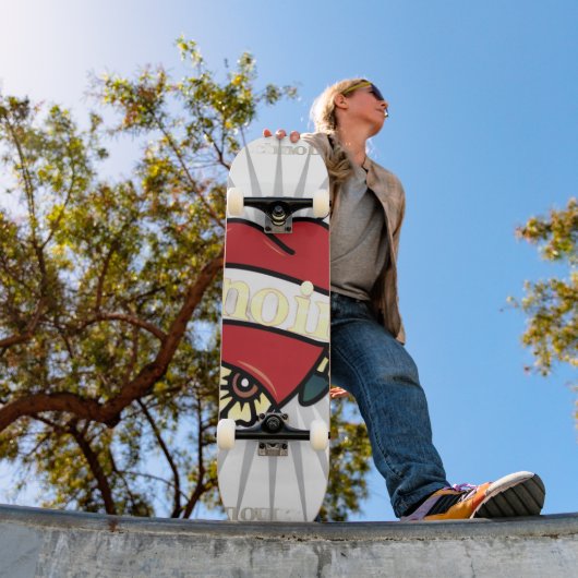 TechNoir "出血ハート"限定デッキ スケートボード (室外1)