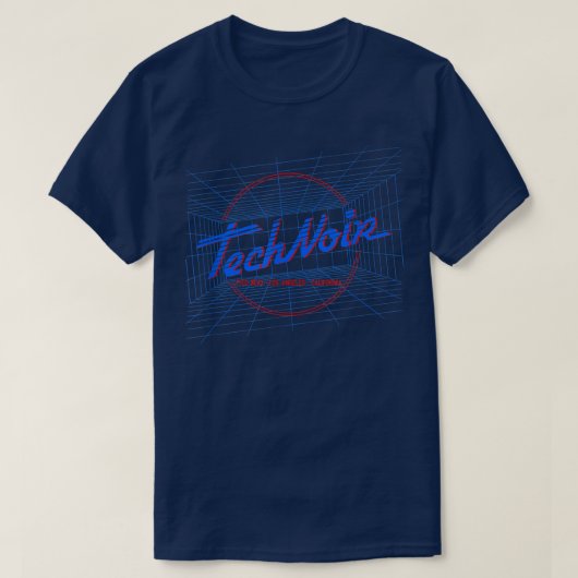 TechNoir retro nightclub  Tシャツ (デザイン正面)