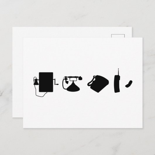 Technologie Evolutionstheorie des Telefon ポストカード (正面/裏面)