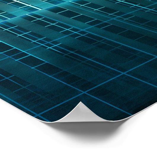 Technology Concept with Online Media Abstract Art ポスター (角)