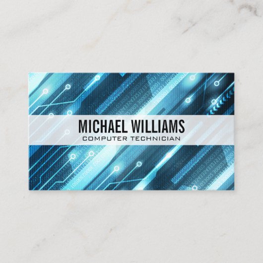 Technology Electronics Numbersの背景 名刺 (正面)