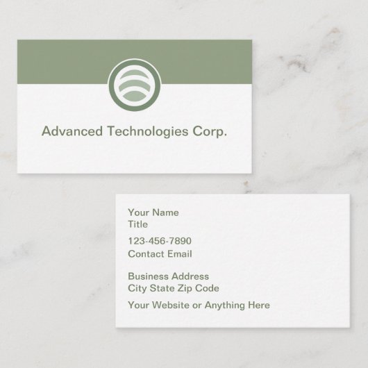 Technology Logo Business Cards Design 名刺 (正面/裏面)