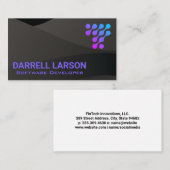 Technology Shapes Logoデザイン | 濃いレイヤー 名刺 (正面/裏面)