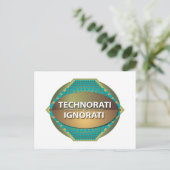 Technorati対Ignorati水平 ポストカード (スタンド正面)