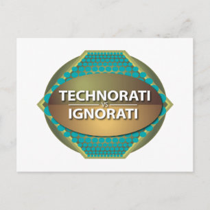 Technorati対Ignorati水平 ポストカード