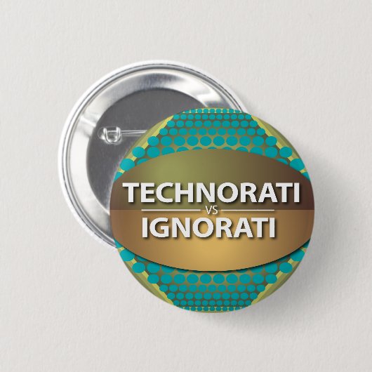 Technorati対Ignorati 缶バッジ (正面&裏面)