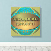 Technorati vs Ignorati キャンバスプリント (インサイチュ (ウッドフロア))