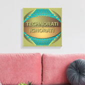 Technorati vs Ignorati キャンバスプリント (インサイチュ (リビング))