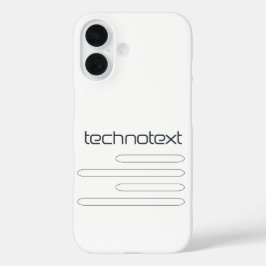 Technotext Techno Text Logo iPhone 16ケース